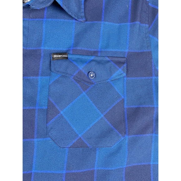 Dixxon Snap On Flannel Shirt Men's Size 2X Blue Plaid - Picture 6 of 15